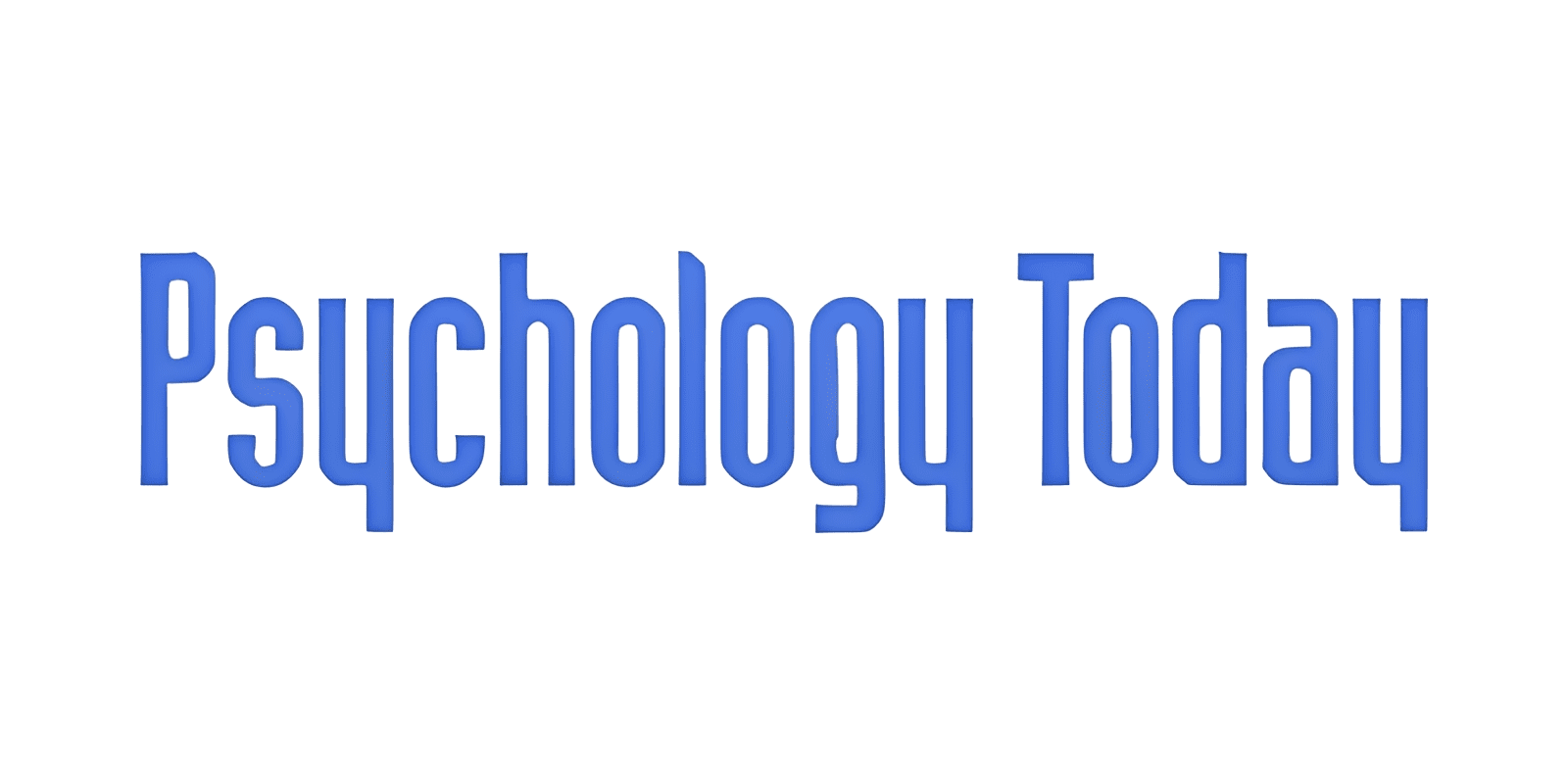 Blue text reading Psychology Today